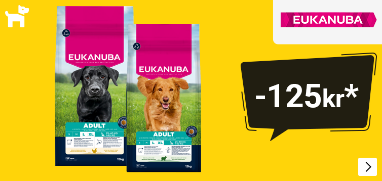 Eukanuba Grootverpakkingen 7,5kg - 15kg multi buy 2 zakken € 15,00 korting